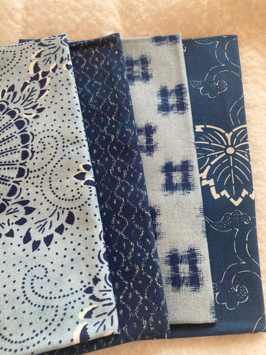 4 x 1/2 metre Bundle Indigo Blooming