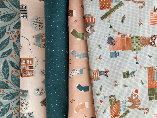 5 x 1/2m Bundle Purrfect Christmas