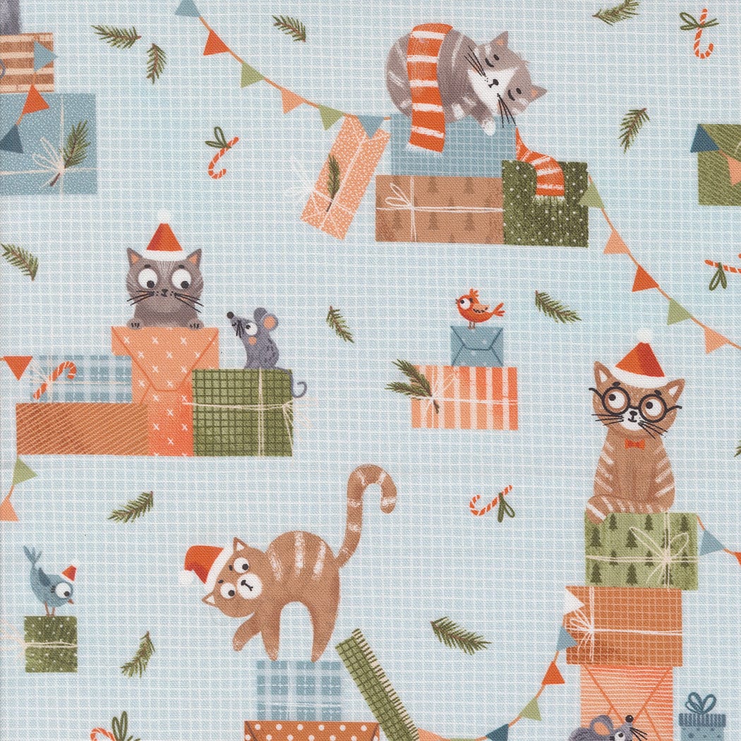 Purrfect Christmas Cat Print