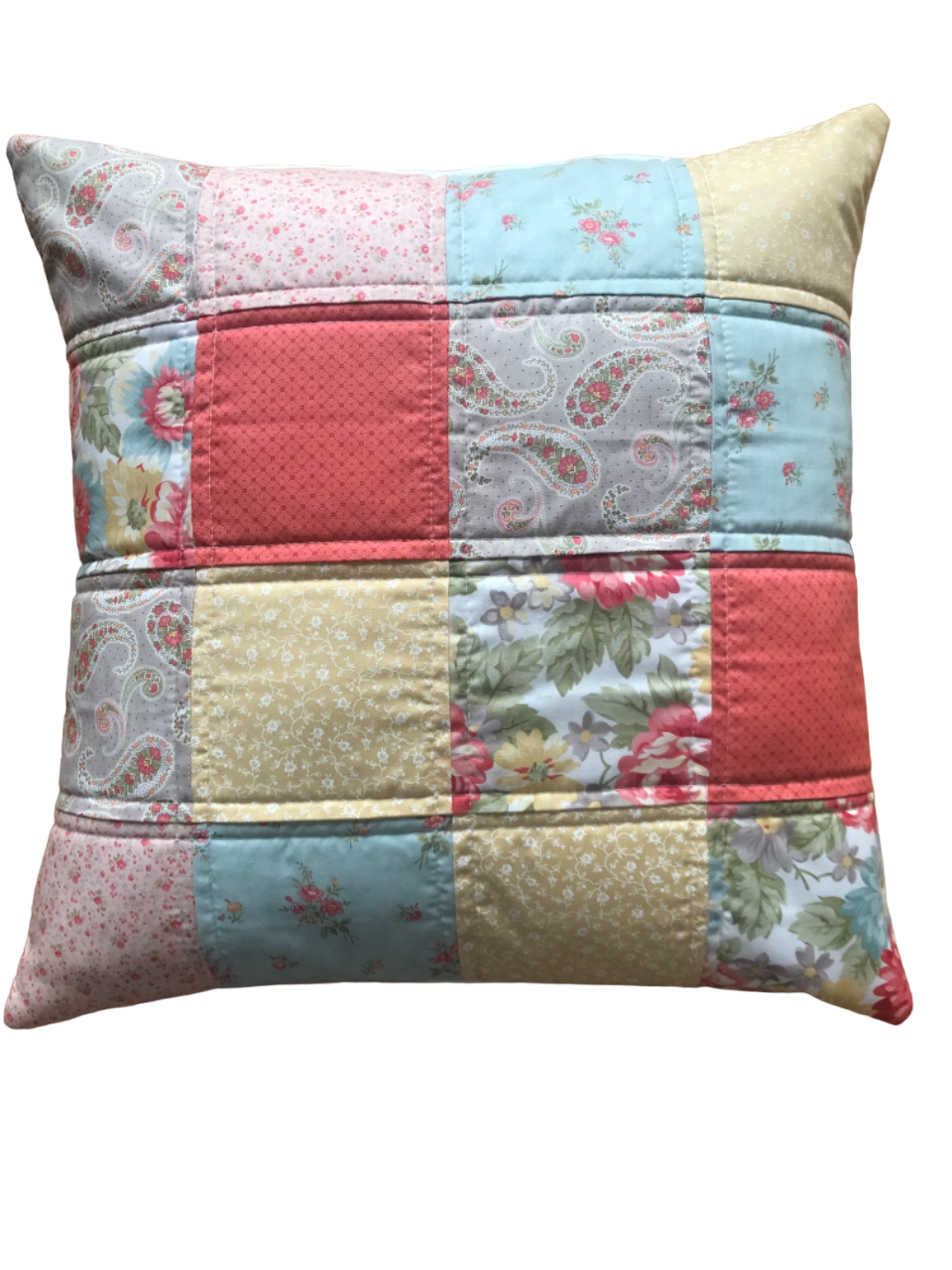 Patches 18” Cushion Kit - Greens and Pinks